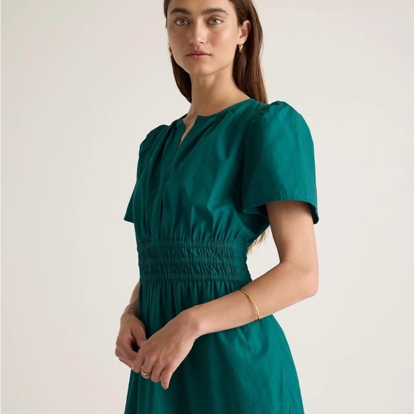 Quince Organic Cotton Tiered Maxi Dress Garden Green Large - Picture 3 of 15